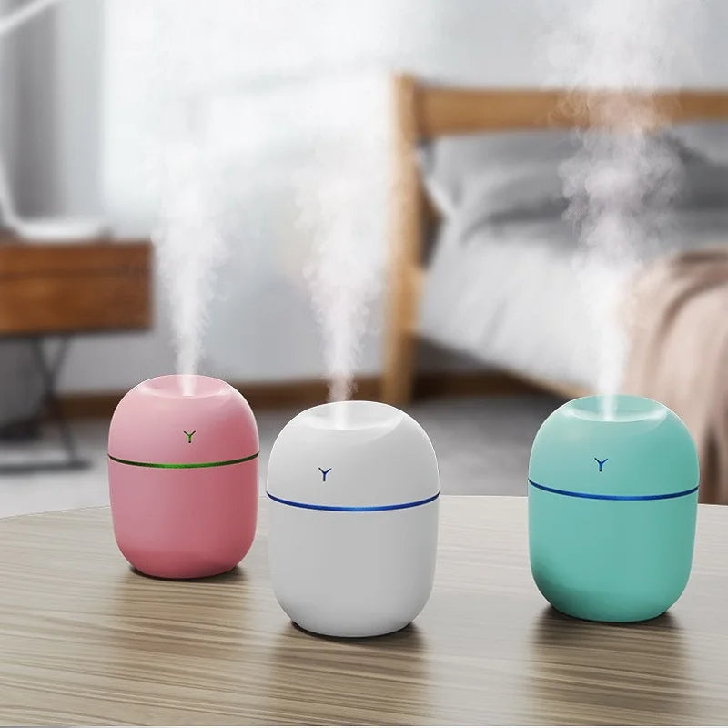Difusor & Humidificador Ultrasónico Mini con Luz LED