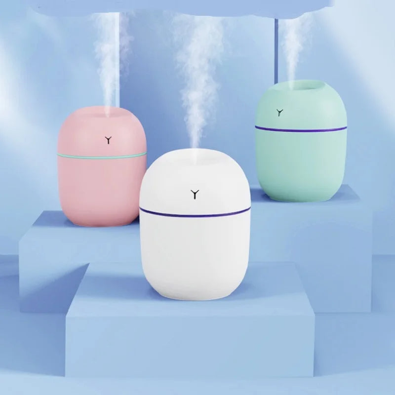 Difusor & Humidificador Ultrasónico Mini con Luz LED